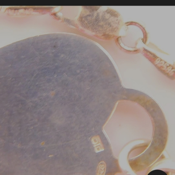 Sterling silver toggle bracelet with heart charm - Picture 2 of 4